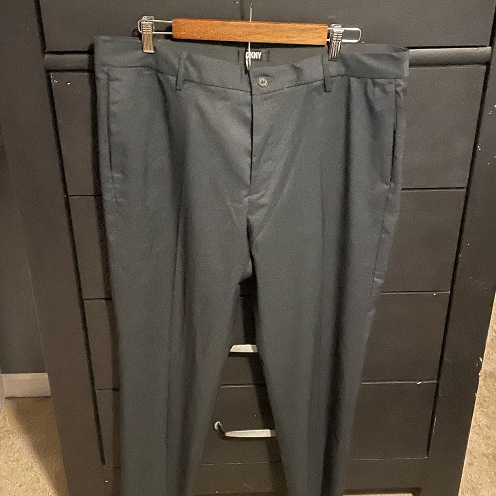 DKNY. 34x30. New/No Tag. Grey/Blue. Stretch/Slim Fit.